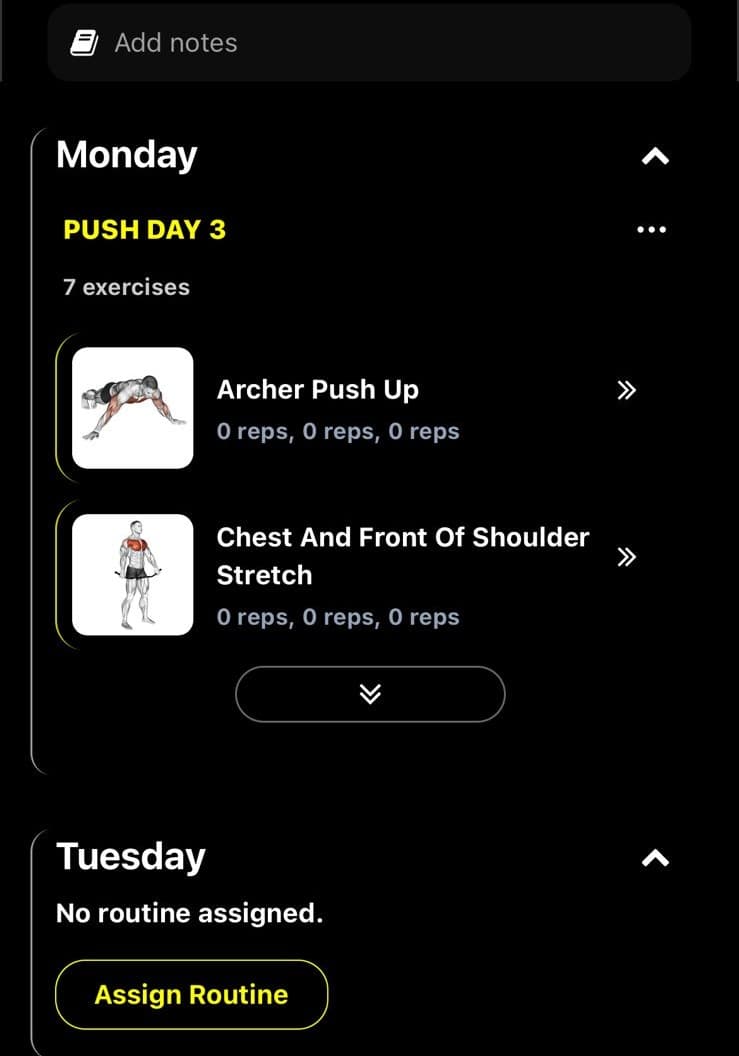 Workout programming
