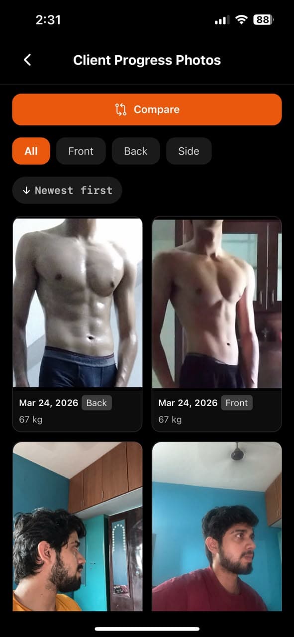 Progress photos